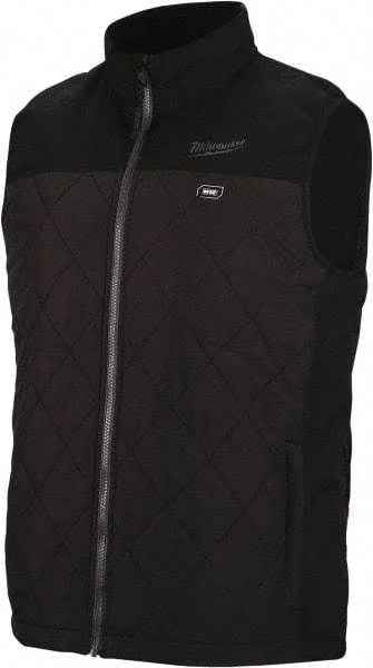 Milwaukee Tool - Size L Heated Vest - Black - Polyester, Zipper Closure, 42 to 44x22 Chest