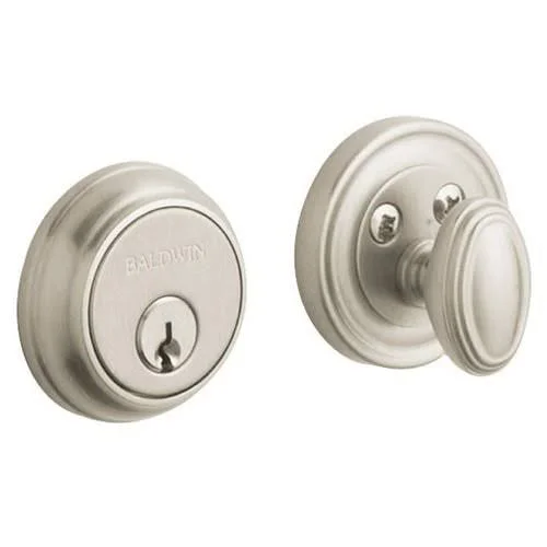 Baldwin Traditional Round Single Cylinder Deadbolt Lifetime Polished Brass