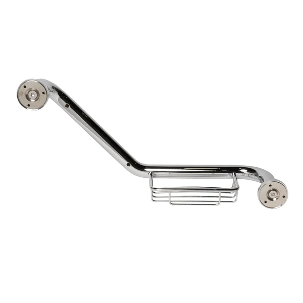 Keeney GB34211BN Reversible Traditional 18x22 Angled Grab Bar - Brushed Nickel, 18x22