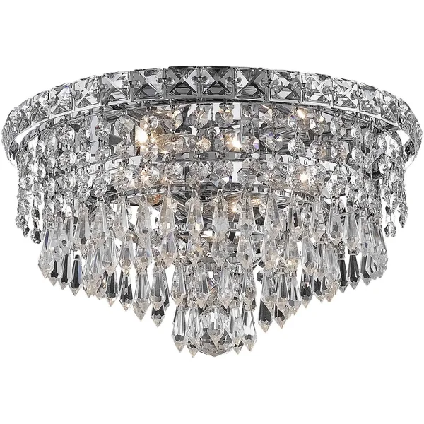 Elegant Lighting Tranquil 14x22 4 Light Royal Crystal Flush Mount