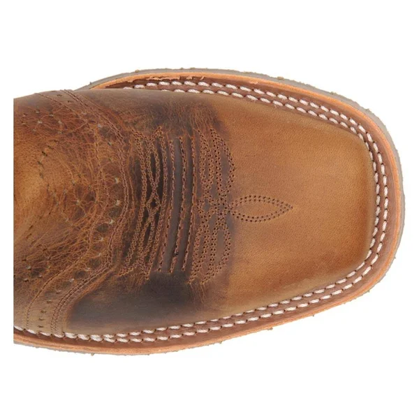 Double H Men's Wide Square Toe Ice Roper - Brown