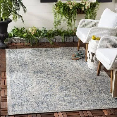 Bismark Oriental Gray/Navy Indoor - Outdoor Area Rug Bungalow Rose Rug Size: Runner 2&7x22 x 5&