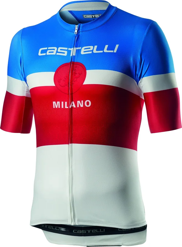 Castelli Milano Short Sleeve Jersey - Men's White - XL