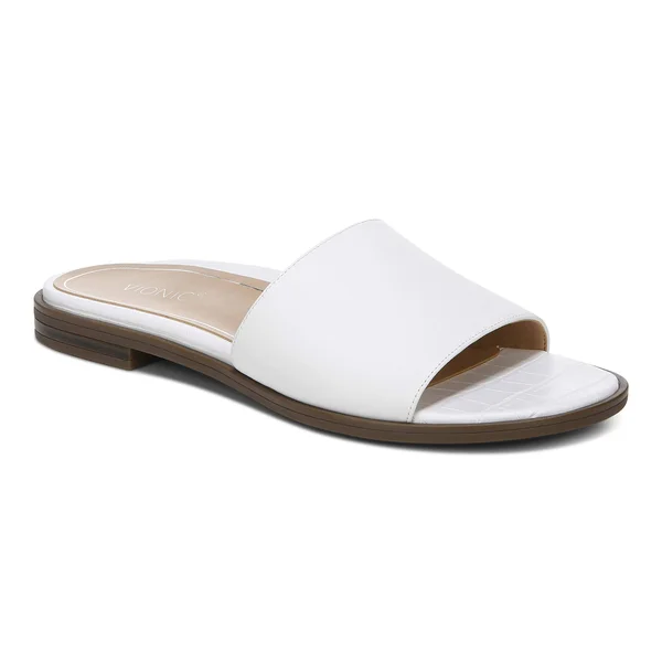 Vionic Demi Women's Heeled Slide Sandal White - 5 Medium