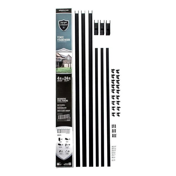 Yardgard Select Yard Gard Select – Top Rail & Posts Fence Framework Kit – 24ft. Total Length: 3-8ft. Top Rails - 3-6ft. Posts