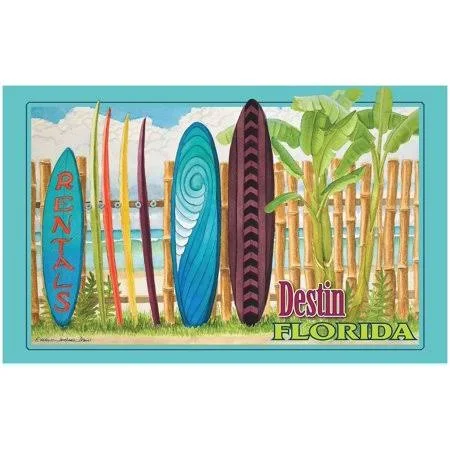 Destin Florida Surfboard Rental Giclee Art Print Poster by Evelyn Jenkins Drew (30 inch x 45 inch), Size: 30 x 45