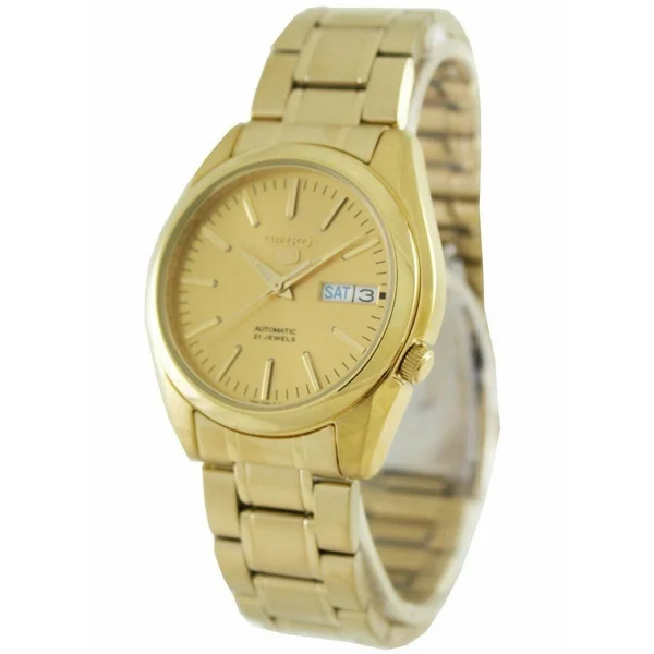 Seiko Series 5 Automatic Gold Dial Men S Watch snkl48
