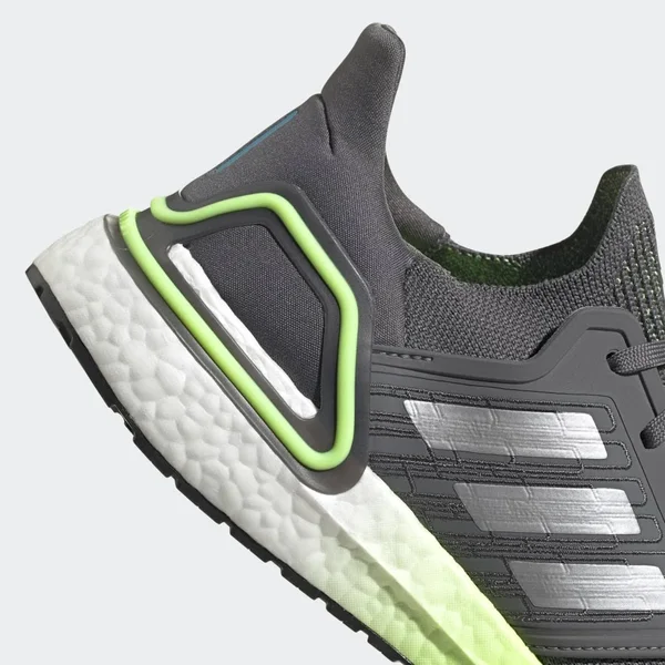 Adidas Ultraboost 20 Shoes - Men's - Grey Five - Silver, Signal Green - 14