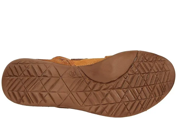 Miz Mooz Finney Suede Women's Ankle Strap Sandal Wheat Suede Size 42