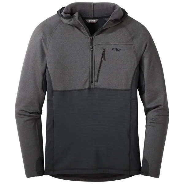 Outdoor Research Men's Vigor Half Zip Hoody - Small - Storm Heather