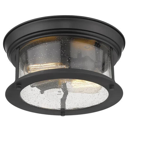 Z-Lite 727F10-HBR Heritage Brass 2 Light Flush Mount