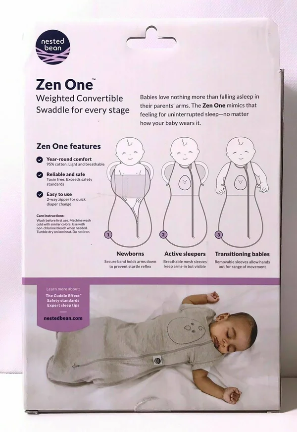 Nested Bean Zen One Classic Swaddle in Sand - 0-3 Months