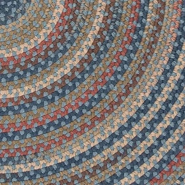Copper Grove Coconino Braided Area Rug (Light Blue - 6& x 9& Oval)