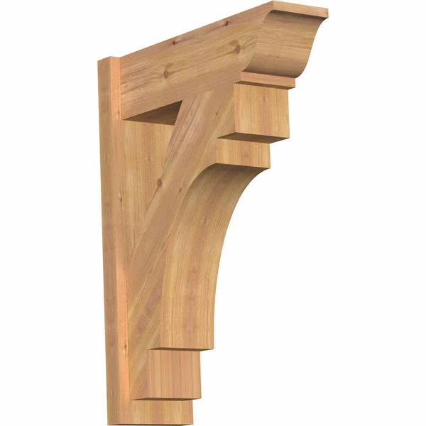 Ekena Millwork OUT08X24X32MRC01SWR 7 1/2x22W x 24x22D x 32x22H Merced Smooth Traditional Outlooker, Western Red Cedar