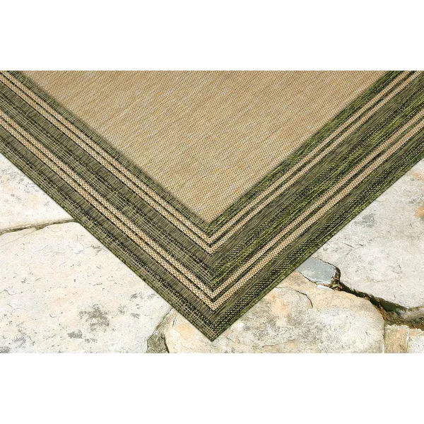 Liora Manne Carmel Multi Border Indoor/Outdoor Rug Red 7&10x22x9&10x22