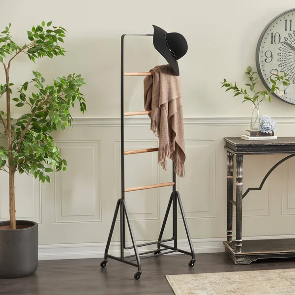 Black Iron Industrial Shelving Unit 61 x 18 x 16 - 18 x 16 x 61, 61.38" x 18.38" x 16.25"