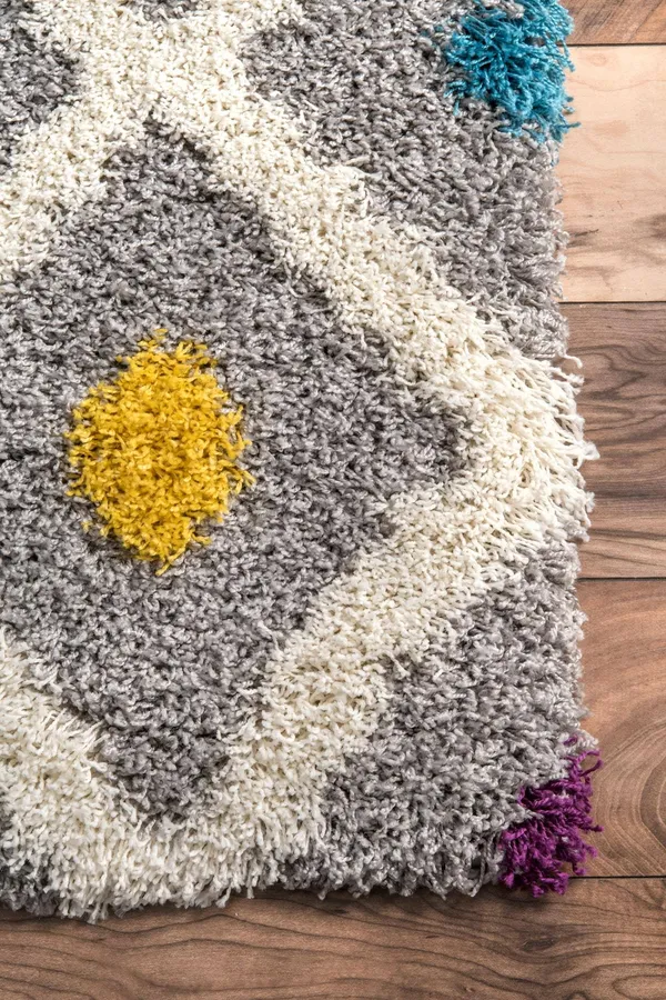 nuLOOM Sharee Trellis Shaggy Multi 7& 10x22 x 10& Area Rug
