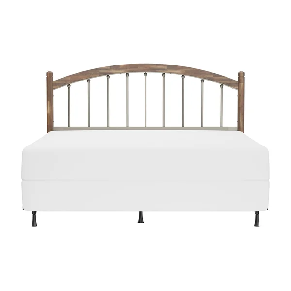 Hillsdale Furniture Bayfront Wood and Metal Headboard with Frame - Pewter - Queen