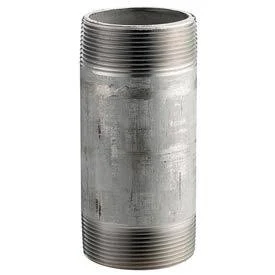 SS 304/304L Schedule 40 Seamless Pipe Nipple 3/8X4-1/2 NPT Male - Pkg Qty 25 4206-450