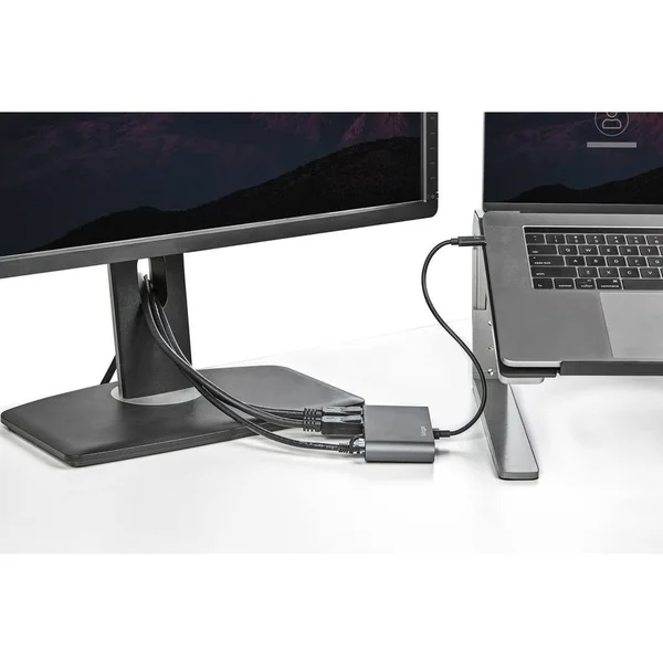 StarTech.com Thunderbolt 3 Mini Dock with Portable Dual Monitor TB3 Docking Station DisplayPort 4K 60Hz with 1x USB-A, GbE with