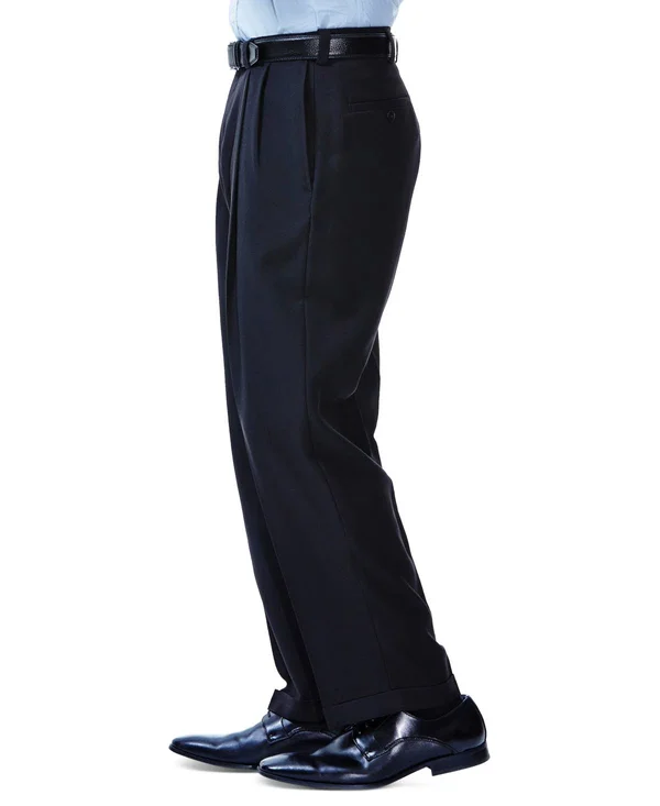 Haggar Mens Pleated Classic Fit Dress Pants