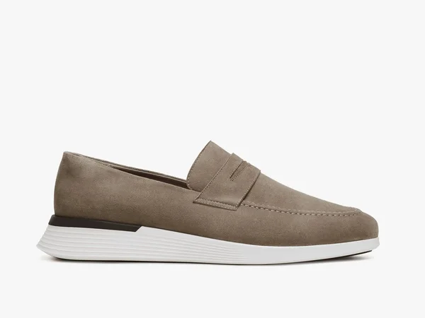 Crossover Loafer, Hybrid Dress Shoes, Wolf & Shepherd Honey, White, 13