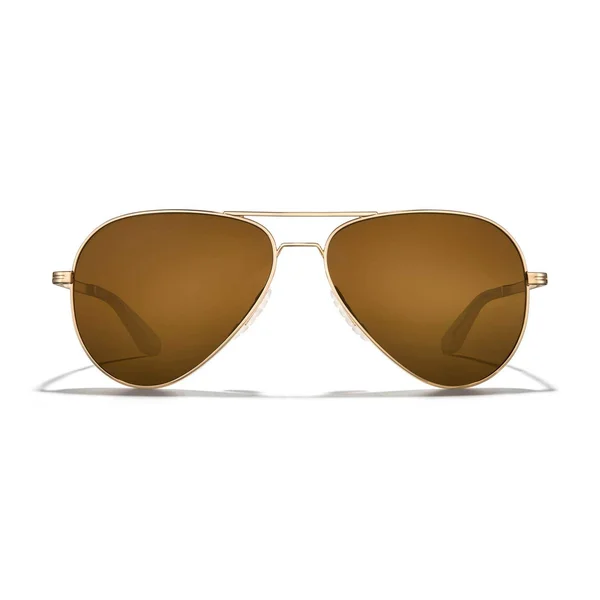 ROKA Phantom Titanium Sunglasses with Gold Frames - Bronze (Polarized) Lens