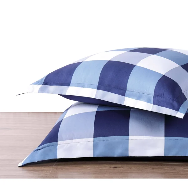 Truly Soft Everyday King Buffalo Plaid Duvet Cover Set Khaki/White