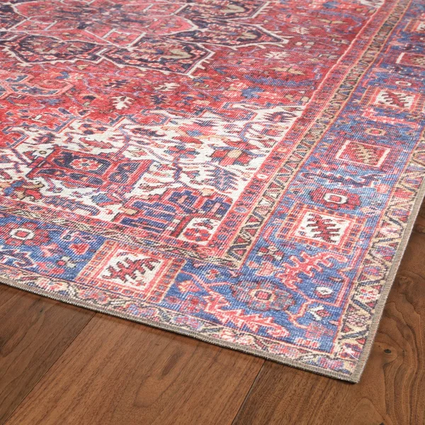 Kaleen Boho Patio Boh04-25 Red 3& x 5& Area Rug