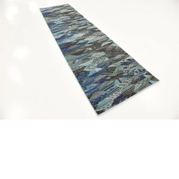Unique Loom Sedona Rainier Blue 2& 7 x 10& 0 Runner Rug