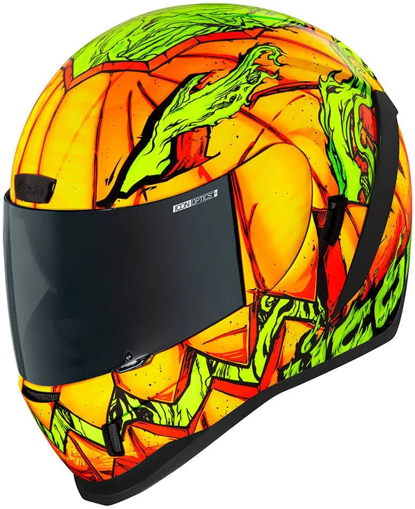 Icon Airform - Trick or Street Orange Motorcycle Helmet