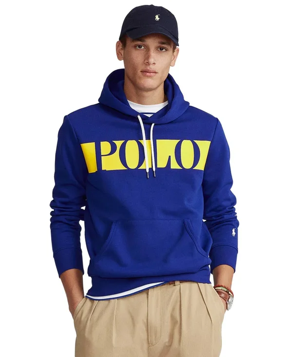Polo Ralph Lauren Men's Double-Knit Graphic Hoodie - Heritage Royal