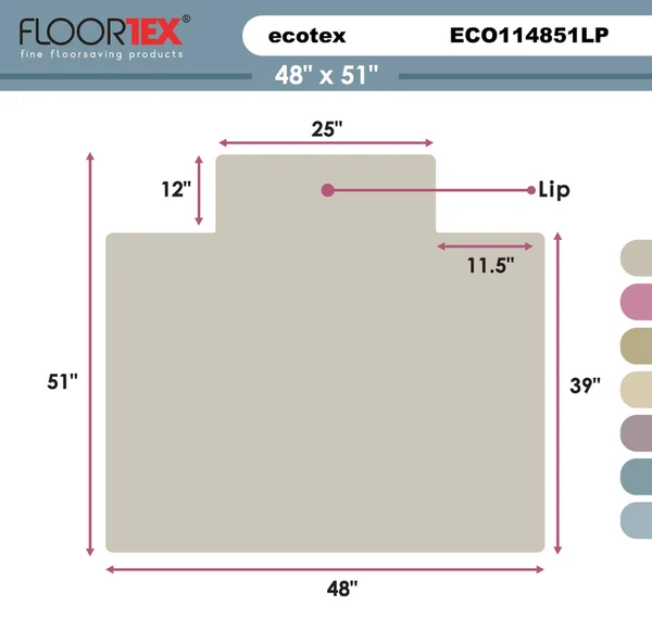 Ecotex Evolutionmat Chair Mat for Standard-pile Carpets