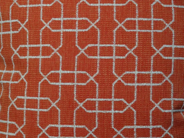Plutus Marquette Orange and White Handmade Luxury Pillow 12x22L x20x22W