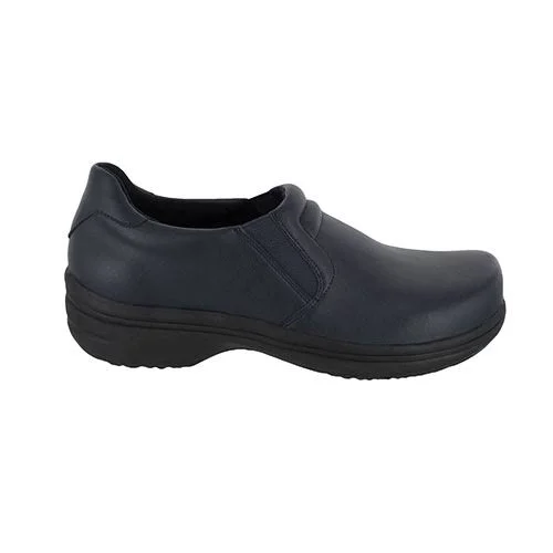 Easy Works by Easy Street Bind Work Shoes 5 M Blue Mosaic Patent