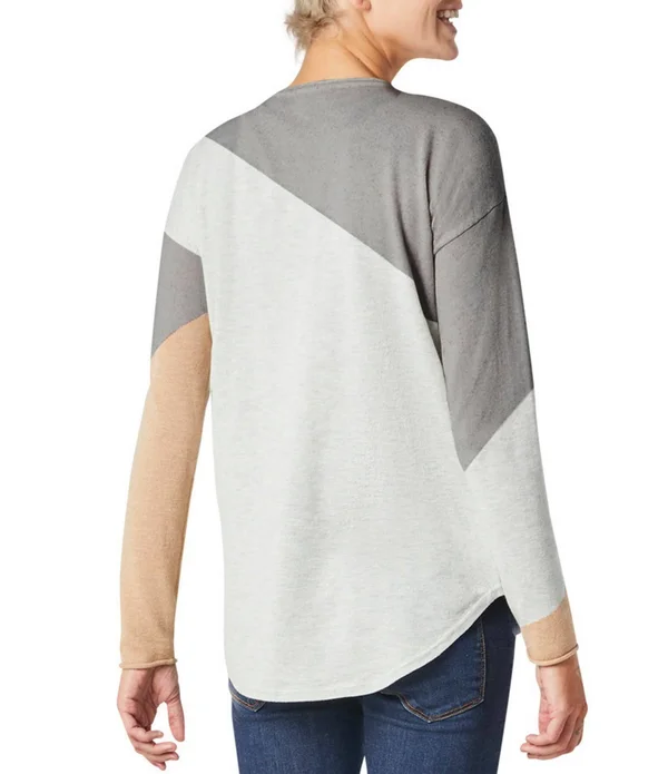 Smartwool Shadow Pine Colorblock Sweater - Women's Ginger Heather, M