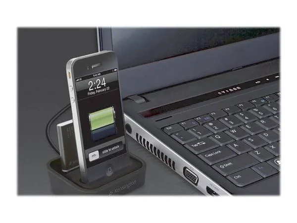 Kensington Charging Dock with Mini Battery Pack - Digital player - phone charging stand + external battery pack - for Apple iPho