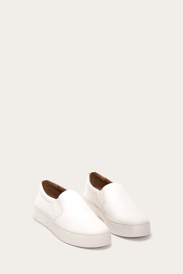 Frye Lena Slip on Sneakers White 10