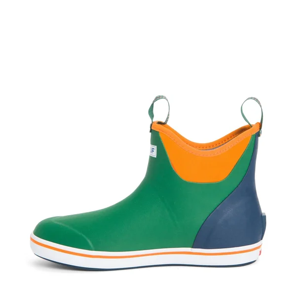 Men's 6x22 Buoy Ankle Deck Boot by Xtratuf - Size 12, in Dark Green/Orange/Navy Blue