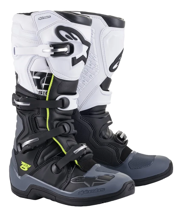 Alpinestars Tech 5 Boots Black Dark Grey White Size 13