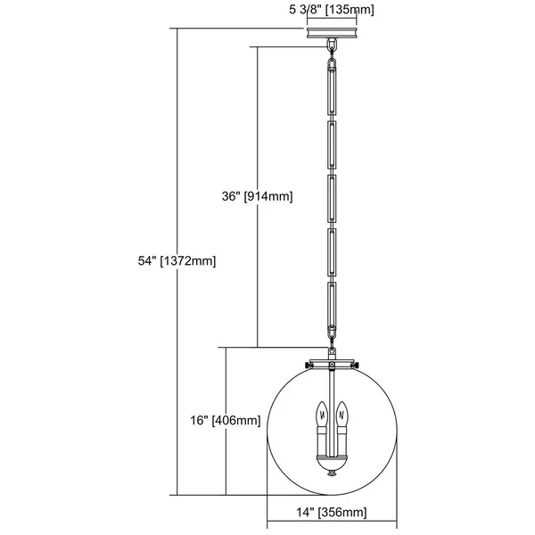 Elk Lighting Gramercy 1 Light Pendant in Polished Nickel