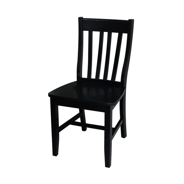 International Concepts 42x22 Round Top Pedestal Table with 2 Chairs, Black