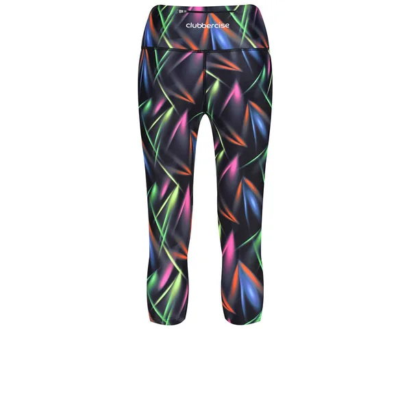 Clubbercise Laser Light Capri - Tikiboo L, Multi, Cropped Leggings