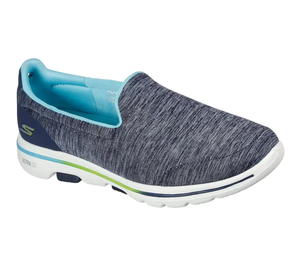 Skechers Women's GOwalk 5 Surprise Slip on Sneaker - Navy/Turquoise