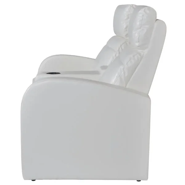 vidaXL Artificial Leather Home Cinema Recliner Reclining Sofa 2-Seat White