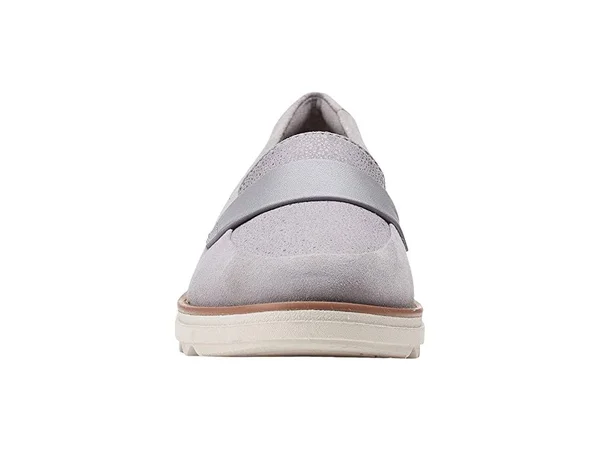 Clarks Sharon Gracie Women's Shoes Grey Suede : 7.5 D - Wide