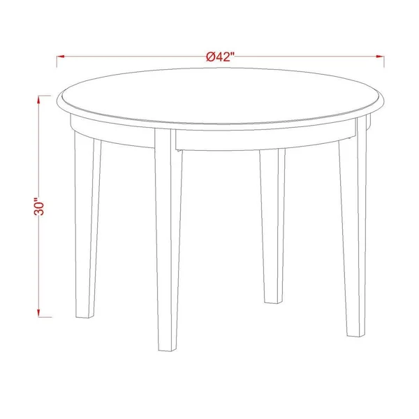 East West Furniture 3-Piece Dinette Table Set for 2-Kitchen Table and 2 Dining Chairs