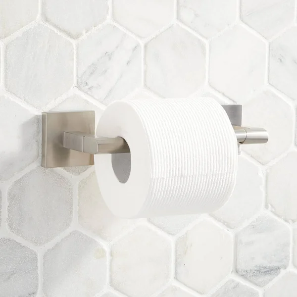 Hibiscus Toilet Paper Holder - Brushed Nickel, Metal, Signature Hardware 448339