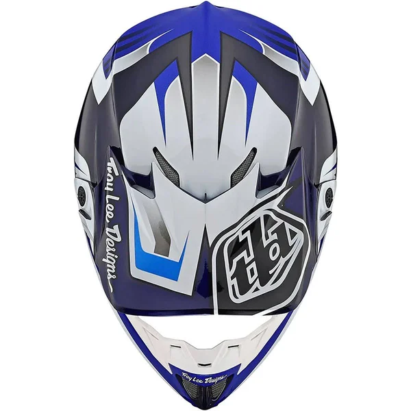 Troy Lee Designs SE4 Carbon Helmet Flash Blue/White 2X-Large