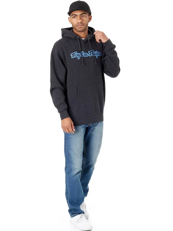 Troy Lee Designs Signature Pullover - Charcoal Heather - Small